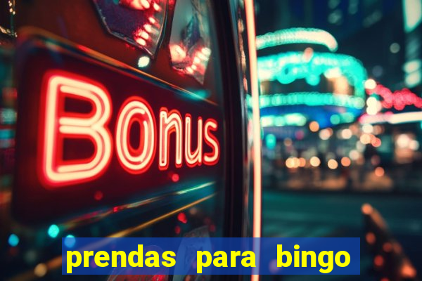 prendas para bingo de natal